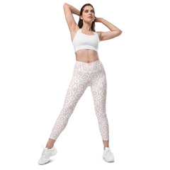 Digital Zen Mandala All-Over Print Crossover Leggings with Pockets