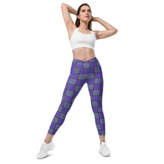 Abstract Horizon Crossover Leggings With Pockets