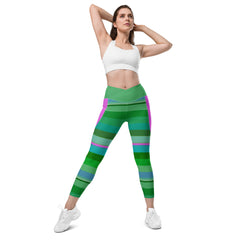 Kaleidoscope Vision Crossover Leggings with Pockets