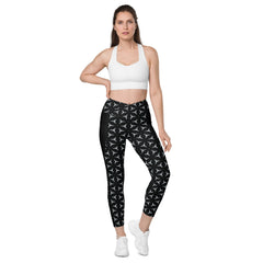 Tropical Breeze Crossover Leggings with Pockets