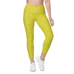 Arctic Aurora Crossover Leggings with Pockets