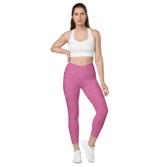 Boho Chic Tapestry All-Over Print Crossover Leggings with Pockets