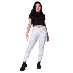 Serpent Spirals All-Over Print Crossover Leggings with Pockets