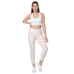 Digital Zen Mandala All-Over Print Crossover Leggings with Pockets