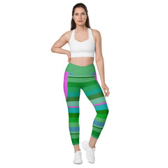 Kaleidoscope Vision Crossover Leggings with Pockets