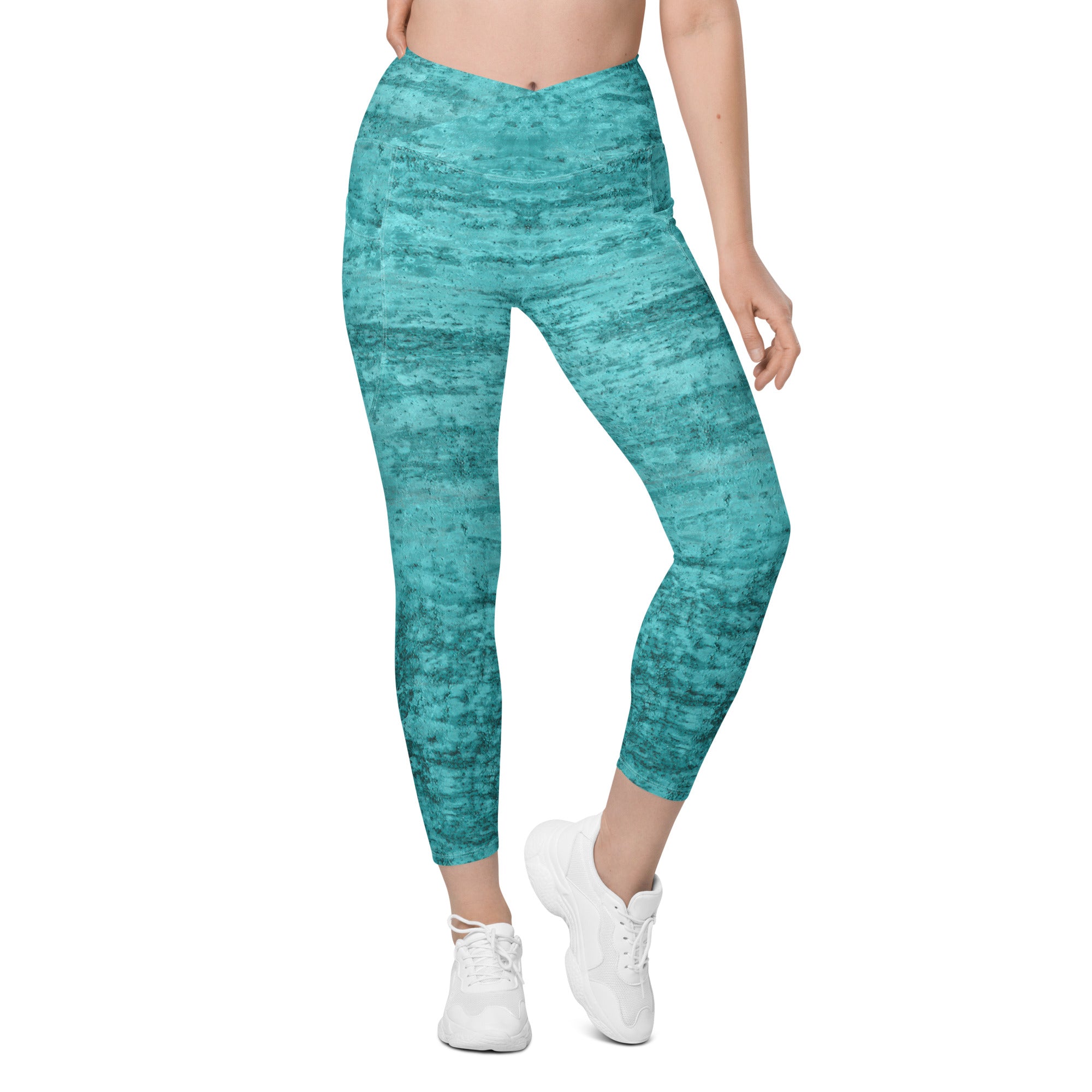 Athletic Jacquard Jive Leggings with Comfortable Crossover Fit