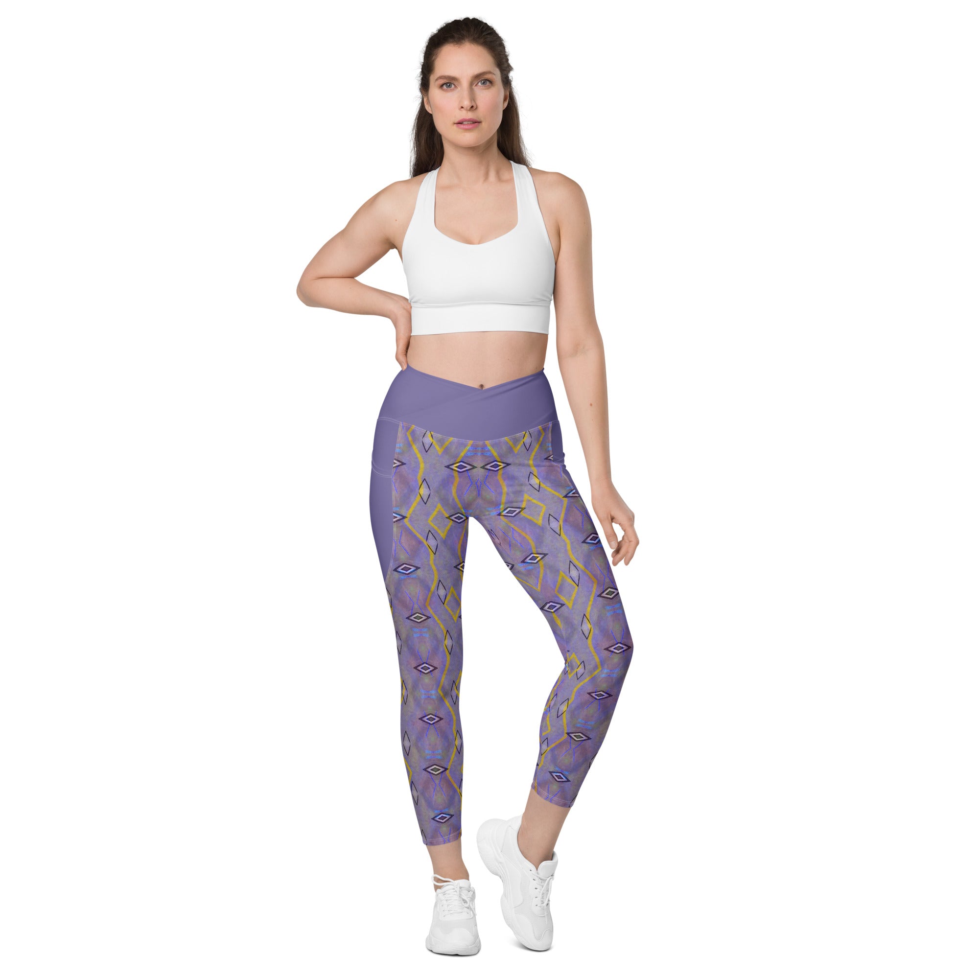 Urban style meets cosmic vibes with Cosmic Fusion Tristar Crossover Leggings.