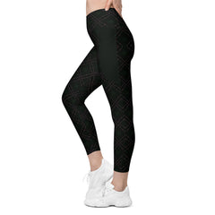 Abstract Horizon Crossover Leggings with Pockets