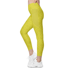 Arctic Aurora Crossover Leggings with Pockets