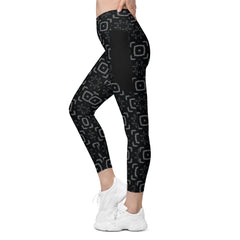 Zen Garden Oasis All-Over Print Crossover Leggings with Pockets