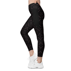 Desert Mirage All-Over Print Crossover Leggings With Pockets