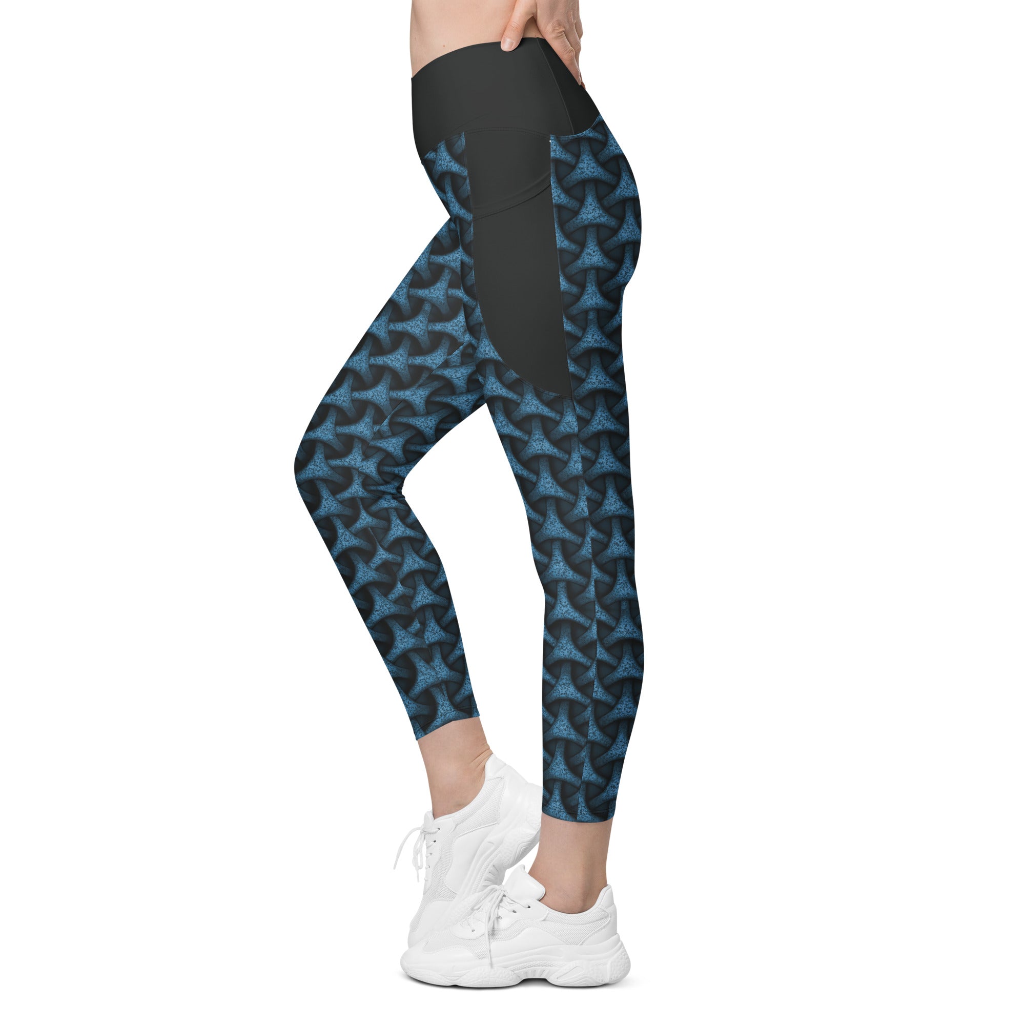 Galactic Glow Leggings paired with a workout top for an interstellar gym session.