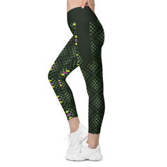 Stylish and vibrant mosaic leggings perfect for yoga