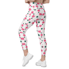 Radiant Rose Diamond Elegance Crossover Leggings