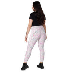 Ethereal Geode Crossover Leggings with Pockets