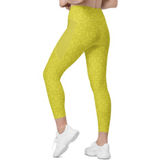 Arctic Aurora Crossover Leggings with Pockets