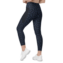 Sunset Serenity Crossover Leggings with Pockets