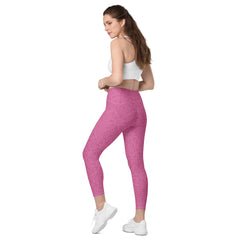 Boho Chic Tapestry All-Over Print Crossover Leggings with Pockets