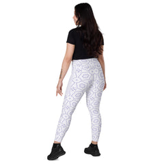 Serpent Spirals All-Over Print Crossover Leggings with Pockets