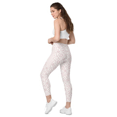 Digital Zen Mandala All-Over Print Crossover Leggings with Pockets