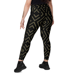 Persian Elegance All-Over Print Crossover Leggings With Pockets