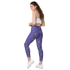 Abstract Horizon Crossover Leggings With Pockets