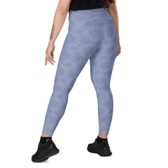 Geometric Elegance Crossover Leggings with Pockets