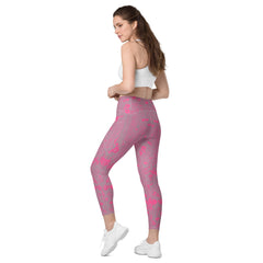 Pair of Honeycomb Harmony Leggings on White Background