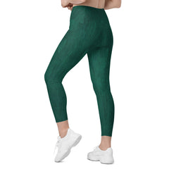 Elegant and Comfortable Woven Leggings with Pocket Detail