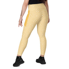 Comfort fit Moroccan Magic Leggings with crossover waistband.