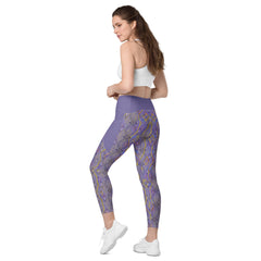 Outdoor hiking adventure lit by the design of Cosmic Fusion Tristar Leggings.