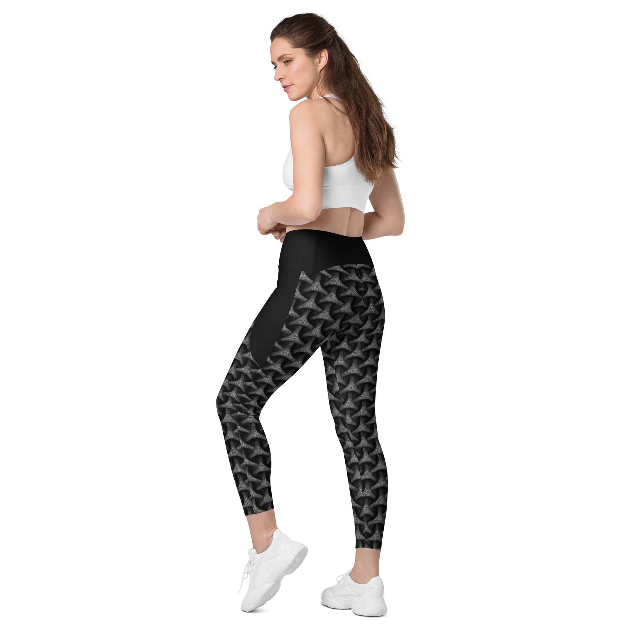 Outdoor adventure enhanced by the celestial pattern of Nebula Dream Tristar Leggings.