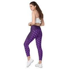 Crossover waistband of the Zenith Zen Leggings providing a secure, flattering fit.