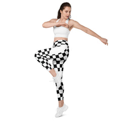 Digital Circuit Crossover Leggings with Pockets