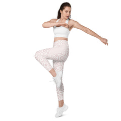 Digital Zen Mandala All-Over Print Crossover Leggings with Pockets