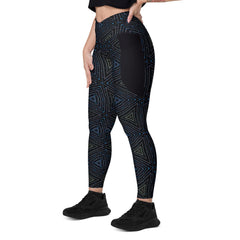 Jungle Safari Crossover Leggings with Pockets