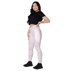 Ethereal Geode Crossover Leggings with Pockets