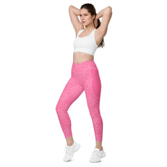 Ethereal Butterfly All-Over Print Crossover Leggings with Pockets