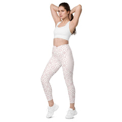 Digital Zen Mandala All-Over Print Crossover Leggings with Pockets
