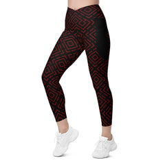 Nebula Dance All-Over Print Crossover Leggings With Pockets