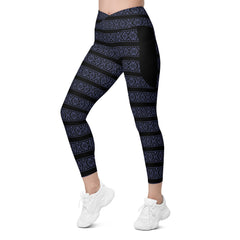 Nebula Odyssey All-Over Print Crossover Leggings With Pockets