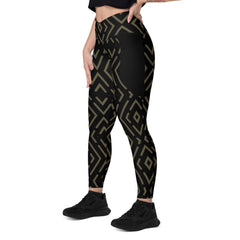 Persian Elegance All-Over Print Crossover Leggings With Pockets