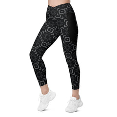 Zen Garden Oasis All-Over Print Crossover Leggings with Pockets