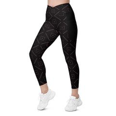 Desert Mirage All-Over Print Crossover Leggings With Pockets