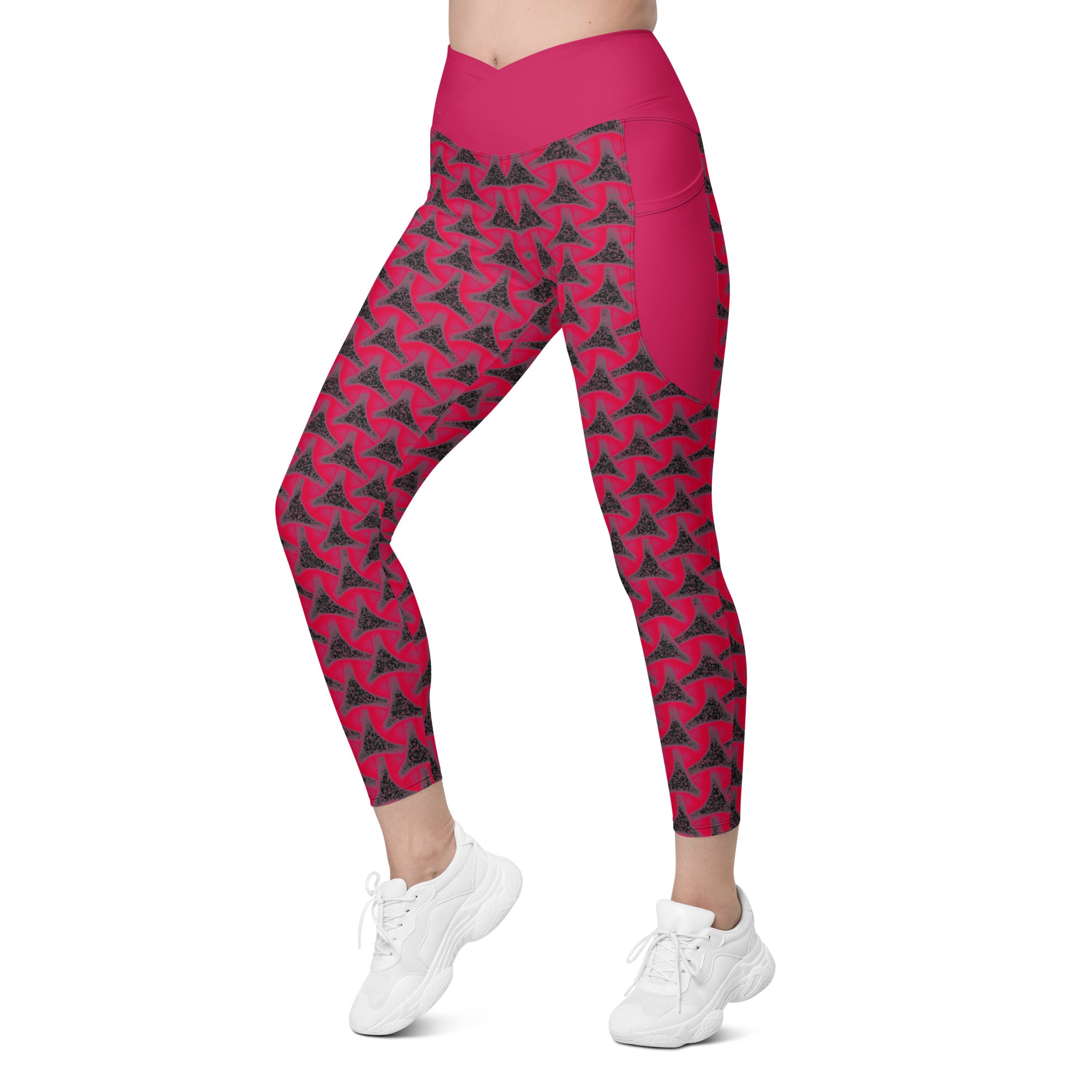 Fashion-forward athletic outfit featuring Stellar Shift Tristar Crossover Leggings.