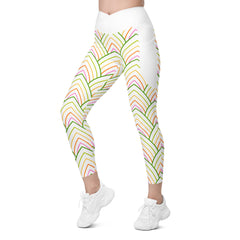 Retro Vibes Crossover Leggings with Pocket