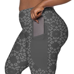 Celestial Serenity All-Over Print Crossover Leggings with Pockets