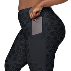 Urban Camo Chic Crossover Leggings With Pockets