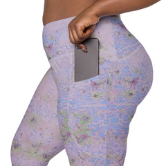 Elegant Crossover Waist Design on Suede Serenity Leggings