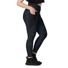 Jungle Safari Crossover Leggings with Pockets